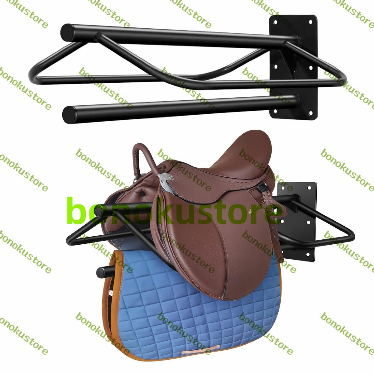 2個セット 馬の鞍ラック 高強度炭素鋼製 壁掛け式 サドルラック 乗馬 鞍スタンド 取り付け簡単 英国式・西部式サドル対応拍卖