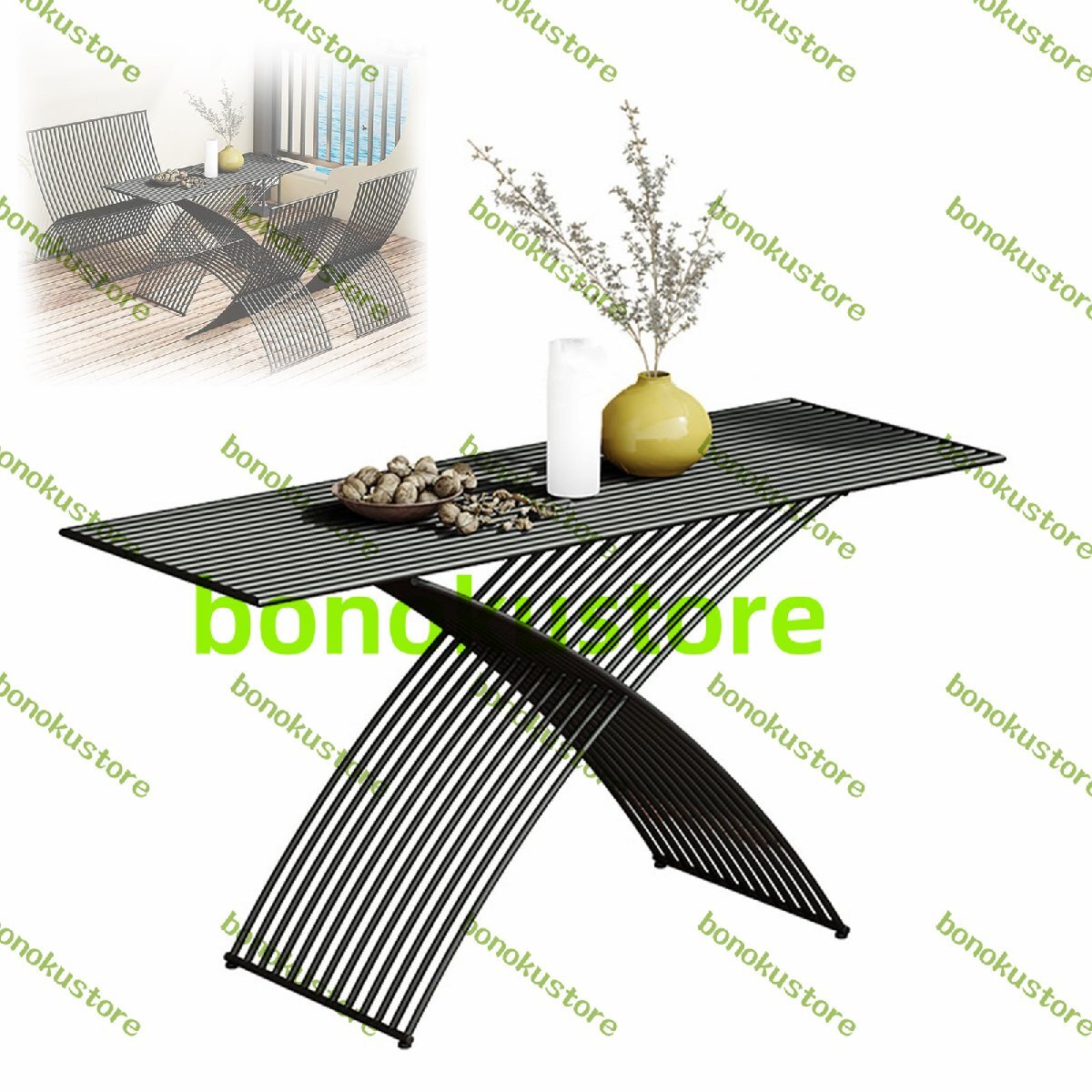 【折りたたみ式】パティオビストロ家具セット 鉄製 テーブル&チェアセット 屋外用家具 省スペース設計 100×50×70cmのテーブル拍卖