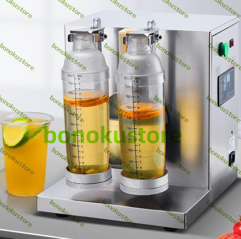 電動ダブルフレームミキサー 自動ミルクティーカクテルシェイカー カップクリップ調整可能 インテリジェントコントロール 350~1000ml拍卖