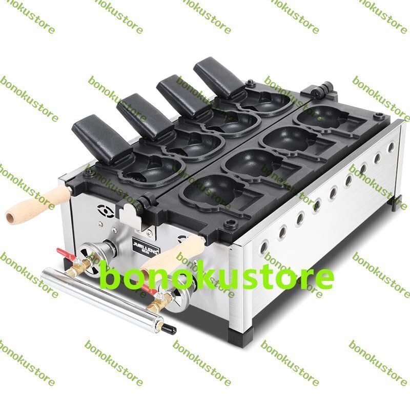 鯛焼きメーカー業務用電気たい焼き機 業務用電気加熱キティ均一加熱三種焙煎機 たいやきタイプ ベーカリーシリーズ たい焼きメーカー4枚拍卖