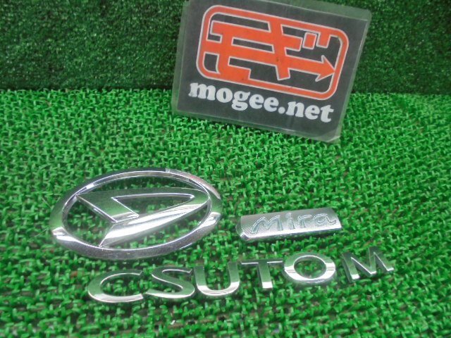 7EP3580EI2-2 ) ダイハツ ミラ カスタムRS L275S ターボ 純正リアエンブレムセット拍卖