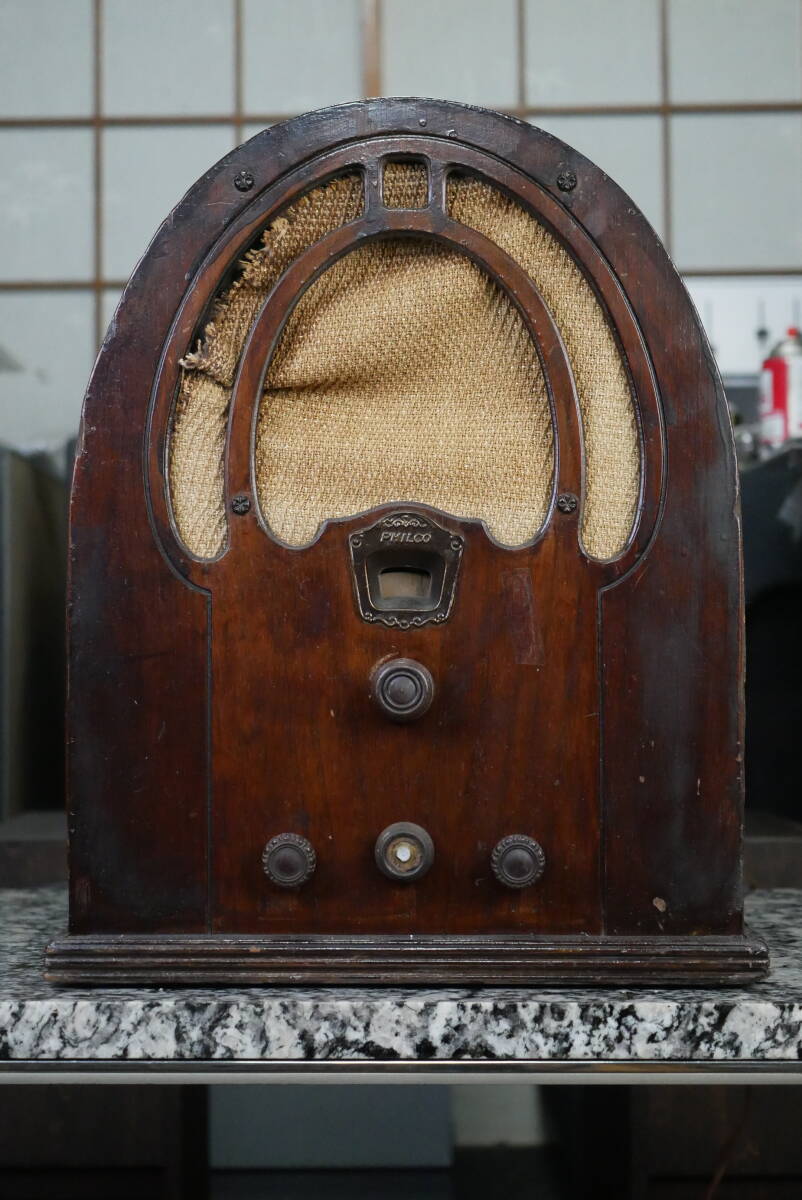 PHILCO フィルコ model 60 真空管ラジオ ファースト・スタイル アメリカ製です! ジャンク レトロ ディスプレイ・部品取り等に!拍卖