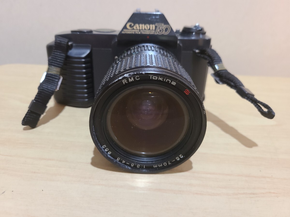 ★キャノン Canon T50 レンズ 1:3.5-4.5 28ー70mm フィルムカメラ拍卖