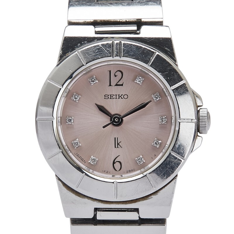 セイコー ルキア LUKIA 腕時計 1F21-0L90 クオーツ ピンク文字盤 ステンレススチール レディース SEIKO 【中古】拍卖