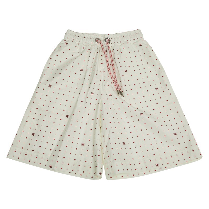 フェンディ ハート ドット イージーショートパンツ サイズ:M FAB259 オフホワイト レッド ポリエステル レディース FENDI 【中古】拍卖
