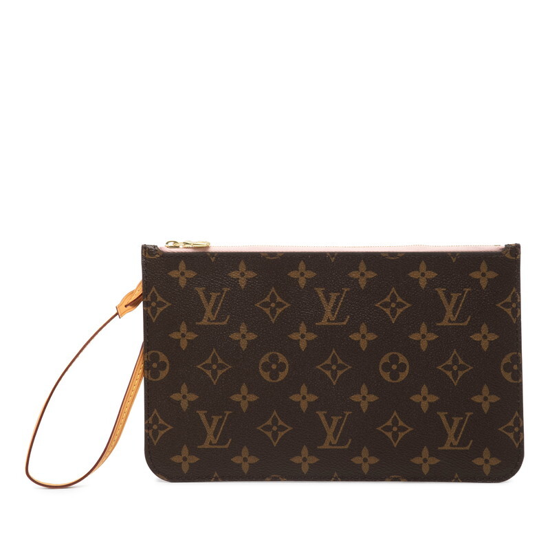 ルイ ヴィトン モノグラム ネヴァーフルMM 付属ポーチ ポーチ M50366 ブラウン ローズバレリーヌ PVC レディース LOUIS VUITTON【中古】拍卖