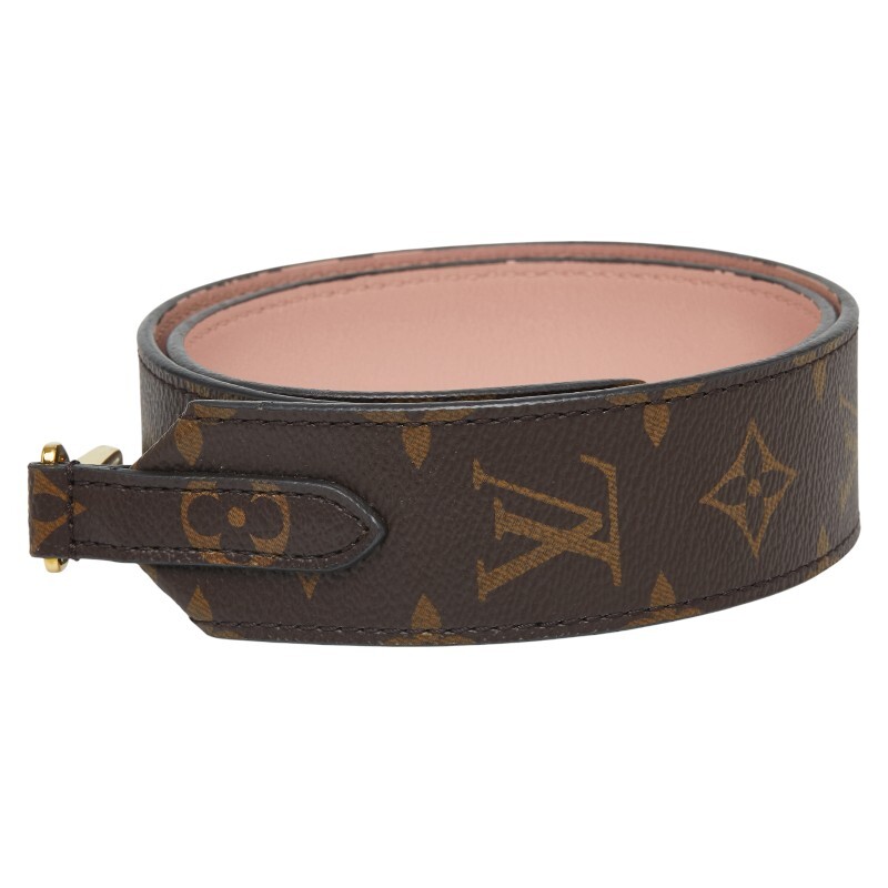 ルイ ヴィトン モノグラム ショルダーストラップ ブラウン ピンク PVC レザー レディース LOUIS VUITTON 【中古】拍卖