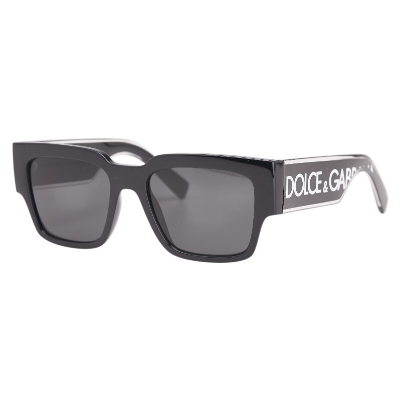 ドルチェアンドガッバーナ ロゴ サングラス スクエア DG6184 501/87 ブラック プラスチック レディース DOLCE&GABBANA 【中古】拍卖