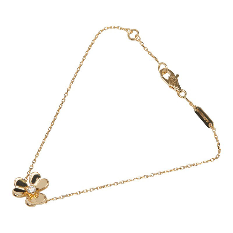 ヴァンクリーフ&アーペル フリヴォル ミニ ブレスレット 1Pダイヤ ブレスレット ARP0J200 K18YG レディース Van Cleef & Arpels【中古】拍卖