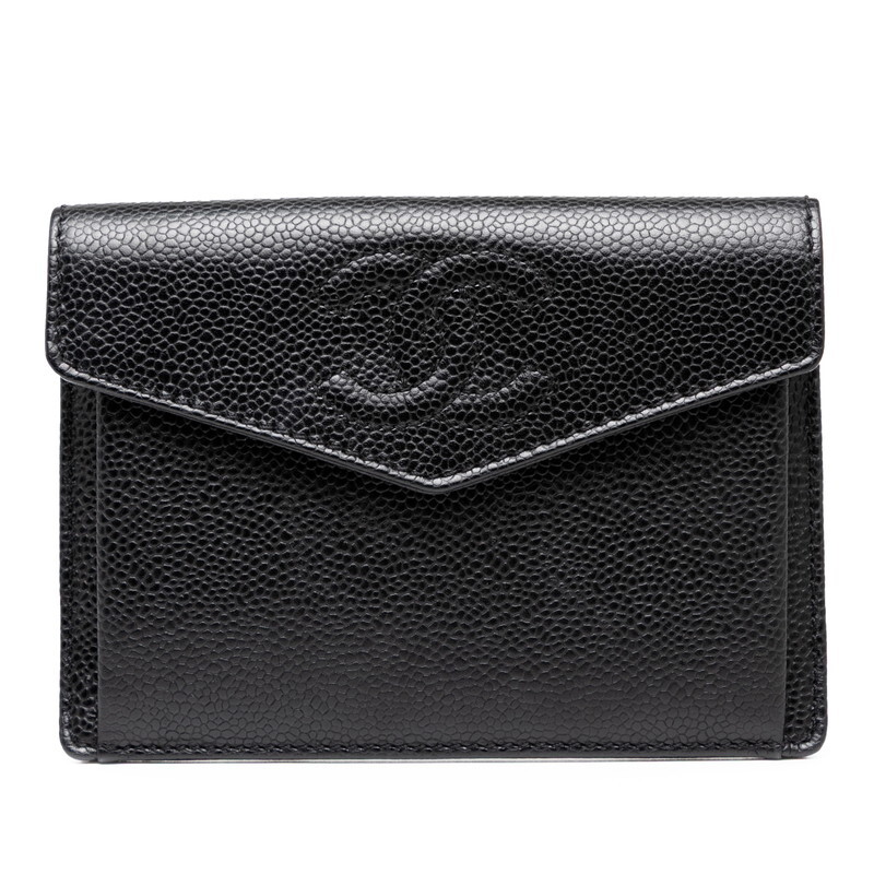 シャネル ココマーク ポーチ 財布 ブラック キャビアスキン レディース CHANEL 【中古】拍卖