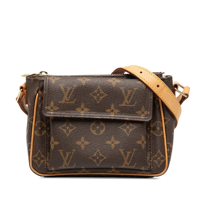 ルイ ヴィトン モノグラム ヴィバシテPM 斜め掛け ショルダーバッグ M51165 ブラウン PVC レザー レディース LOUIS VUITTON 【中古】拍卖