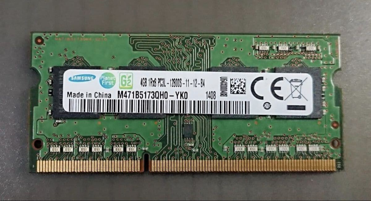 ★ノートPC用 メモリ4GB(4×1) PC3L-12800S Samsung サムスン 増設 カスタマイズ拍卖