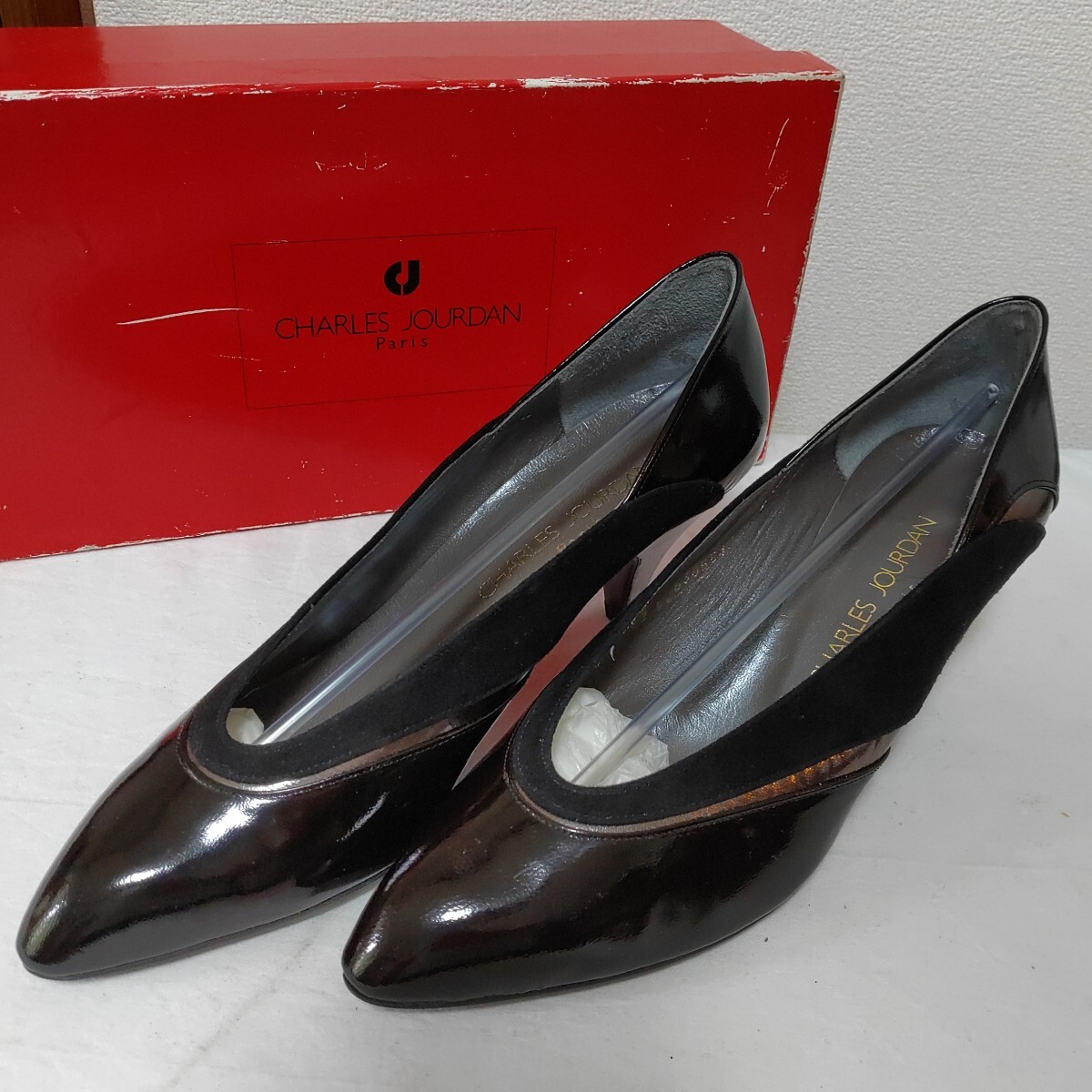 CHARLES JOURDAN シャルルジョルダン レディースパンプス 黒 ブラック レディース 靴 1024-C3-TA4拍卖