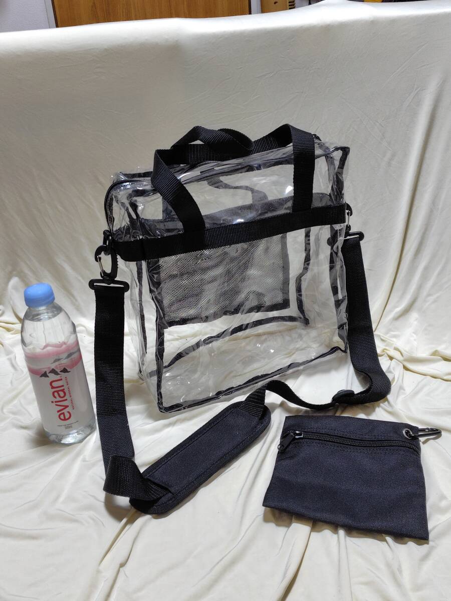 39*【未使用品】*オールクリアー ショルダーバッグ ゴルフ観戦に♪ 押し活にも♪ 黒 レターパック可拍卖