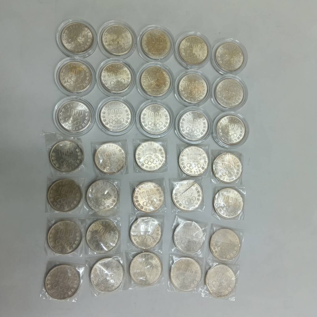 □東京オリンピック1000円銀貨 35枚 まとめて オリンピック銀貨 1000円銀貨 額面35000円分 1964年 昭和39年 記念硬貨 シルバー□拍卖