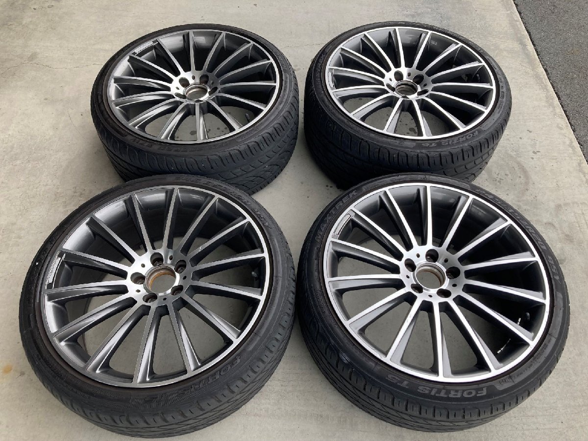 ジャンク 1本クラック有 メーカー不明 ベンツ タイヤ・ホイールセット 20×8.5J/20×9.5J タイヤ 245/35R20/275/30R20 CLS Eクラス拍卖