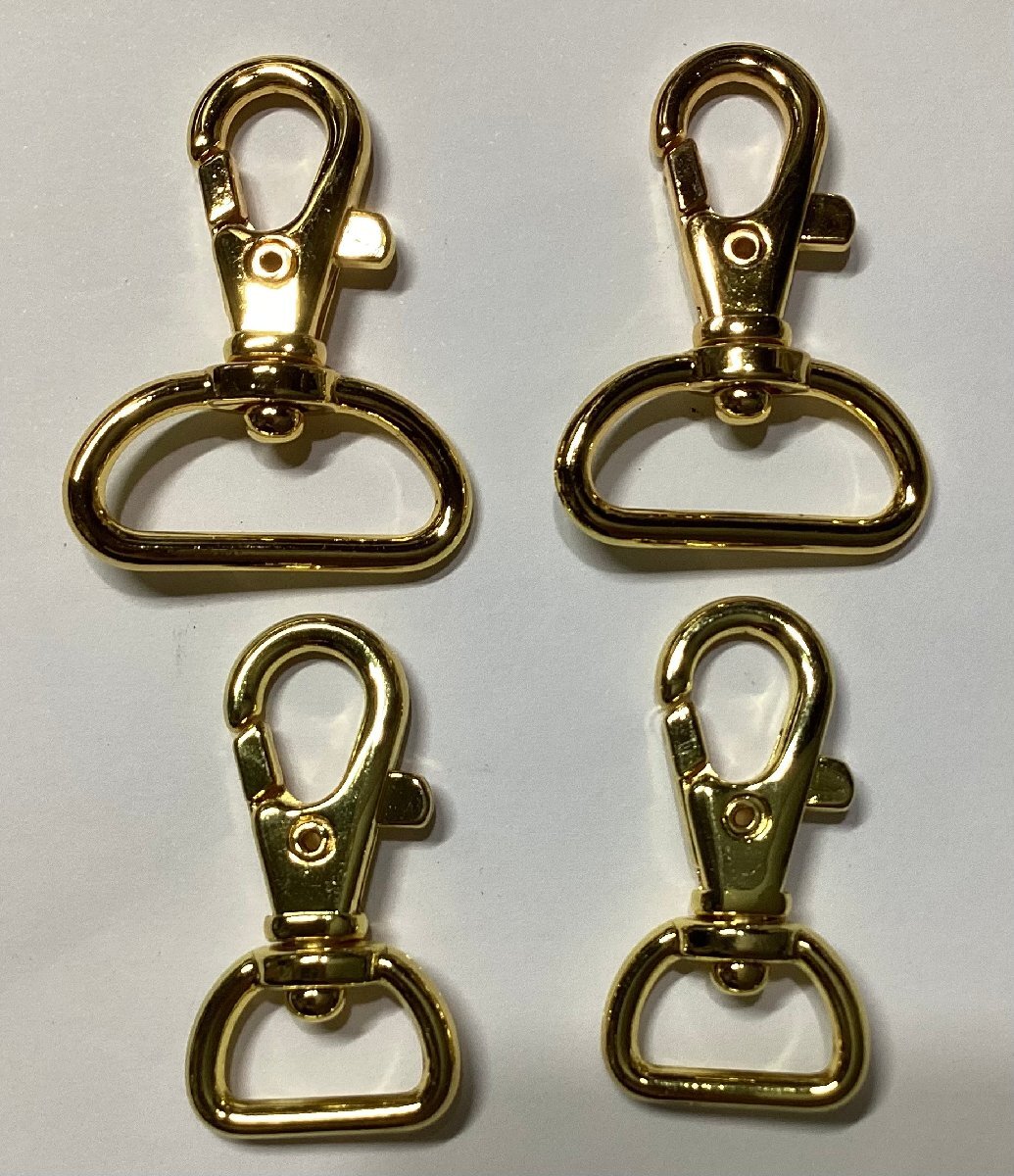 即決★ナスカン★組み合わせ★ゴールド★ベルト幅25mm&15mm★計4個★2番拍卖