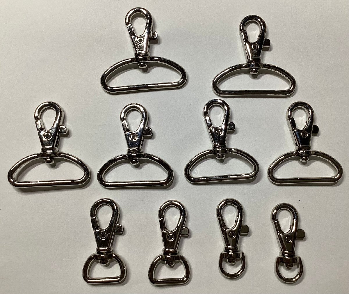 即決★ナスカン★組み合わせ★ニッケル★ベルト幅38mm&32mm&15mm&10mm★計8個★4番拍卖