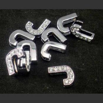 即決/クリア・アルファベット【J】スワロフスキー調/幅10mm/1個拍卖