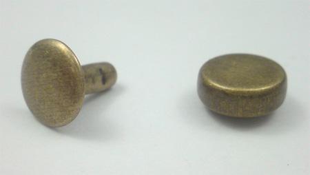 即決/平面カシメ/両面/アンティーク/頭10mm/足長9mm/50組/A1拍卖