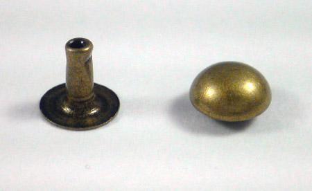 即決/玉飾カシメ単面/古美/頭8mm・足長7mm/50組/1番拍卖