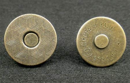 即決/マグネットホック/18mm/アンティーク/30組/薄/模様/11番拍卖