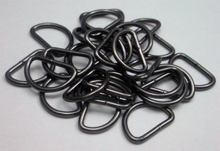 即決☆Dカン☆黒ニッケル☆内横15mm・線太2.0mm☆100個☆4番拍卖