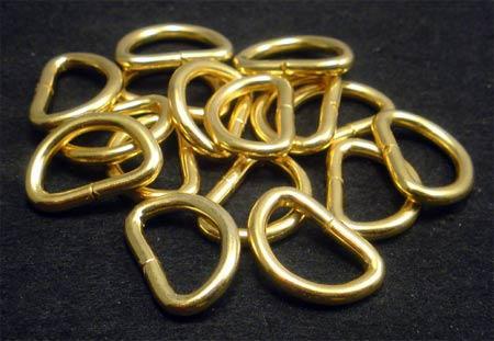 即決☆Dカン☆ゴールド☆内横13mm・線太2.5mm☆100個☆6番拍卖