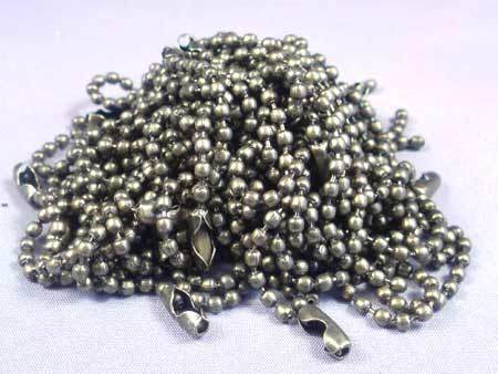 即決/ボールチェーン/アンティーク/全長11cm/玉2.4mm/50本/2番拍卖