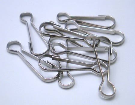 即決☆キーホルダー☆フック☆ニッケル☆縦32mm☆50個☆5番拍卖