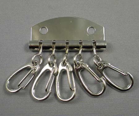 即決/キーホルダー5連/アミナス式/ニッケル/光沢/5個/7番拍卖