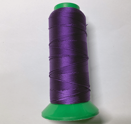 即決☆革用・手縫糸・ミシン糸☆ポリエステル☆焼止可☆紫色☆1巻・細巻☆中太糸☆41番拍卖