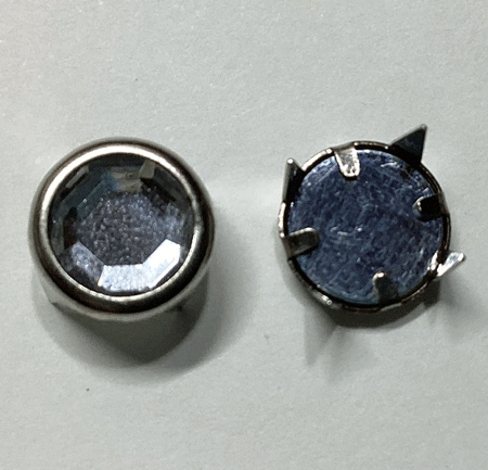 即決/丸形スタッズ/樹脂/クリア色/径10mm/4爪/50個/CL4拍卖