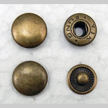 即決☆バネホック☆アンティーク☆12.5mm☆100組☆両面☆6番拍卖