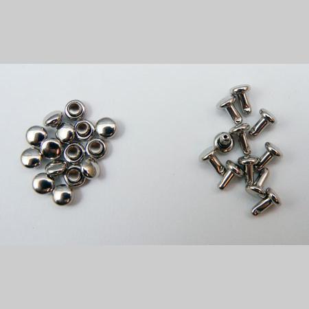 即決/両面カシメ/ニッケル/並足・頭4mm・足4mm/300組/A1拍卖