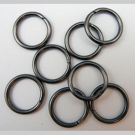 即決☆丸カン☆黒ニッケル☆内径13mm☆線太2.0mm☆30個☆A4拍卖