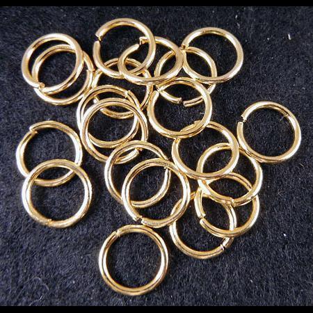 即決/丸カン/ゴールド/外径10㎜/線太1.2㎜/300個/A1拍卖