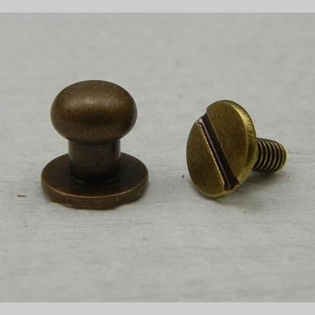 即決☆真鍮ギボシ☆アンティーク☆頭径7mm・縦8.5mm☆5組☆4番拍卖