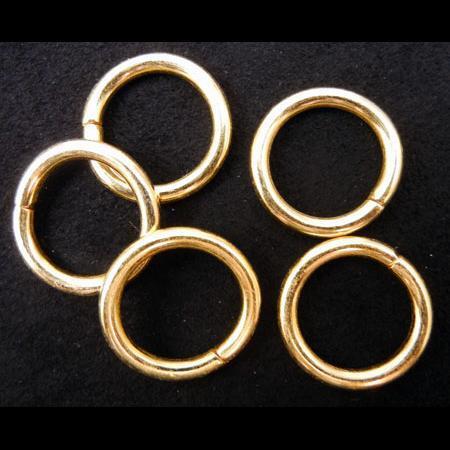 即決☆丸カン☆ゴールド☆内径15mm☆線太2.8mm☆30個☆A5拍卖