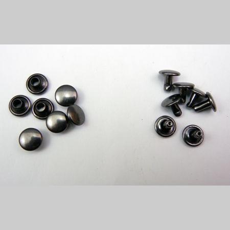 即決/両面カシメ/黒ニッケル/短足・頭8mm・足7mm/200組/E4拍卖