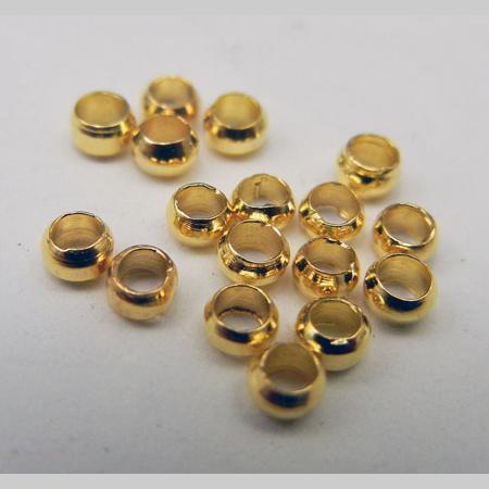 即決/つぶし玉/カシメ玉/ゴールド/外径2.5mm/100個/2番拍卖