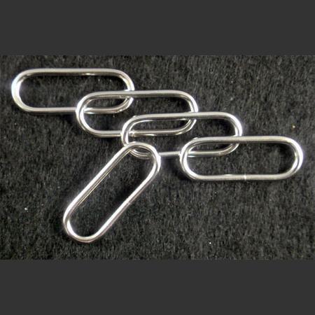 即決☆楕円カン☆ニッケル☆内横25mm・線太2.0mm☆100個☆A2拍卖