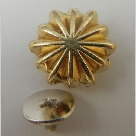 即決/コンチョ/合金/金古美/11mm・4.5mm/菊の花/1組/I2拍卖