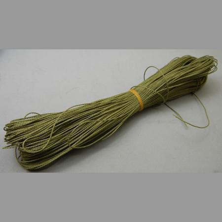 即決/手芸紐/合成繊維/太さ1mm/1束・約85m/オリーブ色/24番拍卖