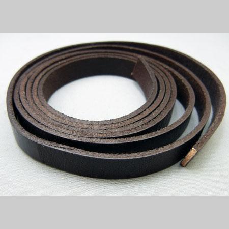 即決☆革レース☆平紐☆幅10.0mm・厚さ2.0mm☆こげ茶☆1m☆A7拍卖