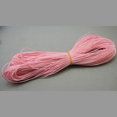 即決/手芸紐/合成繊維/太さ1mm/全24色/10m/桃色/19番拍卖