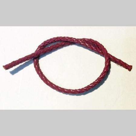 即決☆本革・編み紐☆4本丸編☆太3.0mm☆10cm☆コバ処理あり☆今様色☆A1拍卖