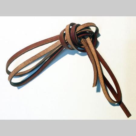 即決☆革レース☆平紐☆幅3.0mm・厚さ1.2mm☆赤茶☆1m☆A2拍卖