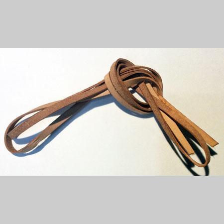 即決☆革レース☆平紐☆幅3.0mm・厚さ1.2mm☆ヌメ色☆1m☆A2拍卖