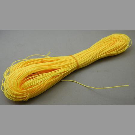 即決/手芸紐/合成繊維/太さ1mm/1束・約85m/黄色/5番拍卖